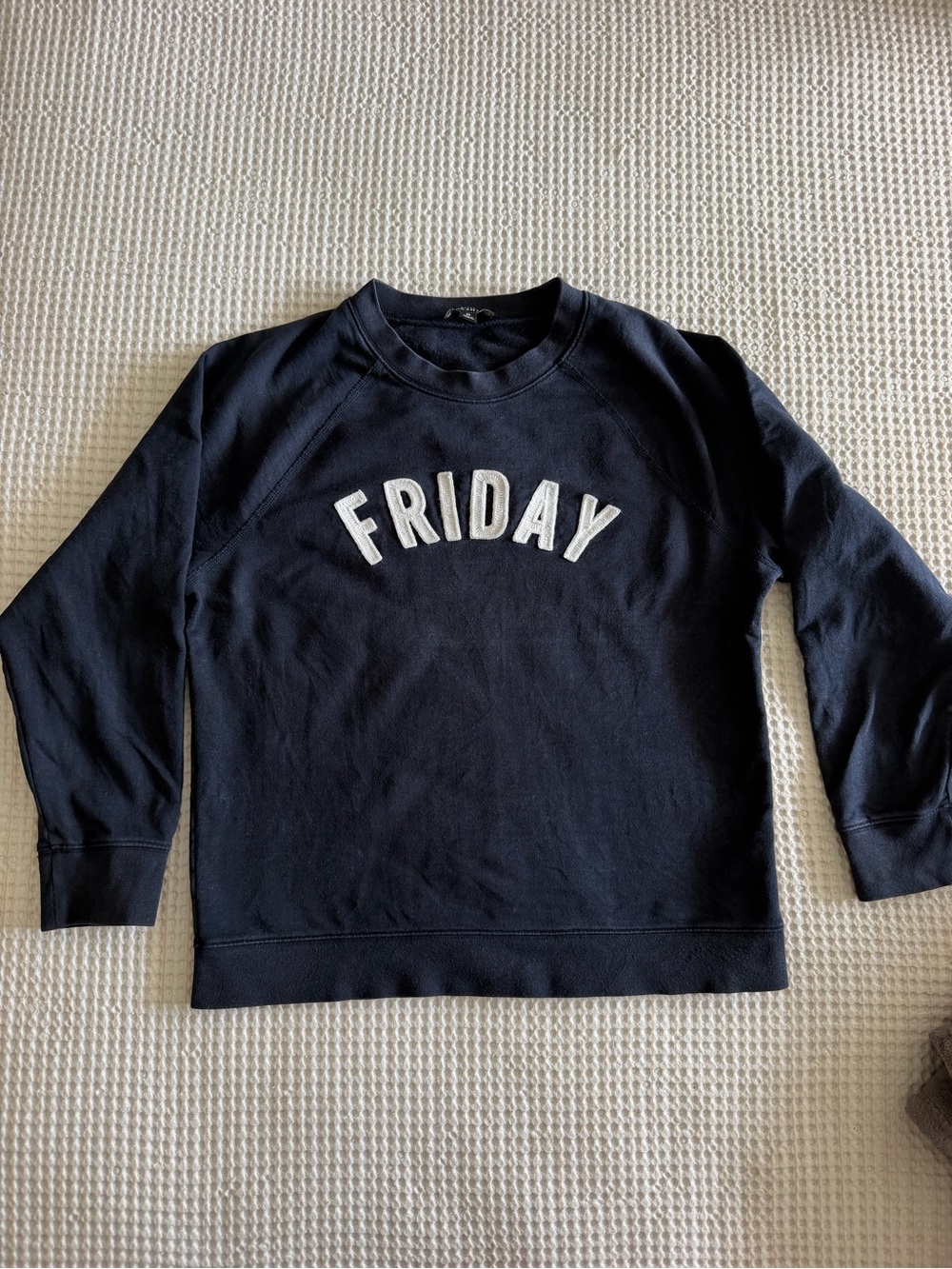 J. Crew Mercantile Navy FRIDAY Sweatshirt